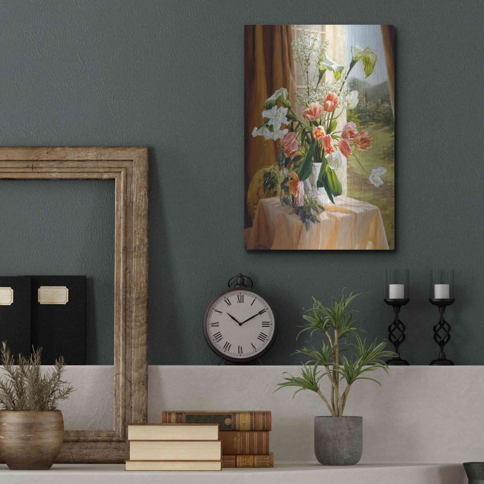 Luxe Metal Art 'By The Window' by Robin Anderson, Metal Wall Art,12x16