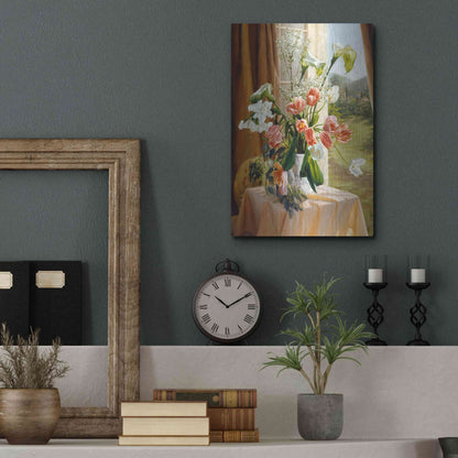 Luxe Metal Art 'By The Window' by Robin Anderson, Metal Wall Art,12x16