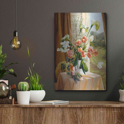 Luxe Metal Art 'By The Window' by Robin Anderson, Metal Wall Art,12x16