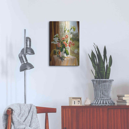 Luxe Metal Art 'By The Window' by Robin Anderson, Metal Wall Art,16x24