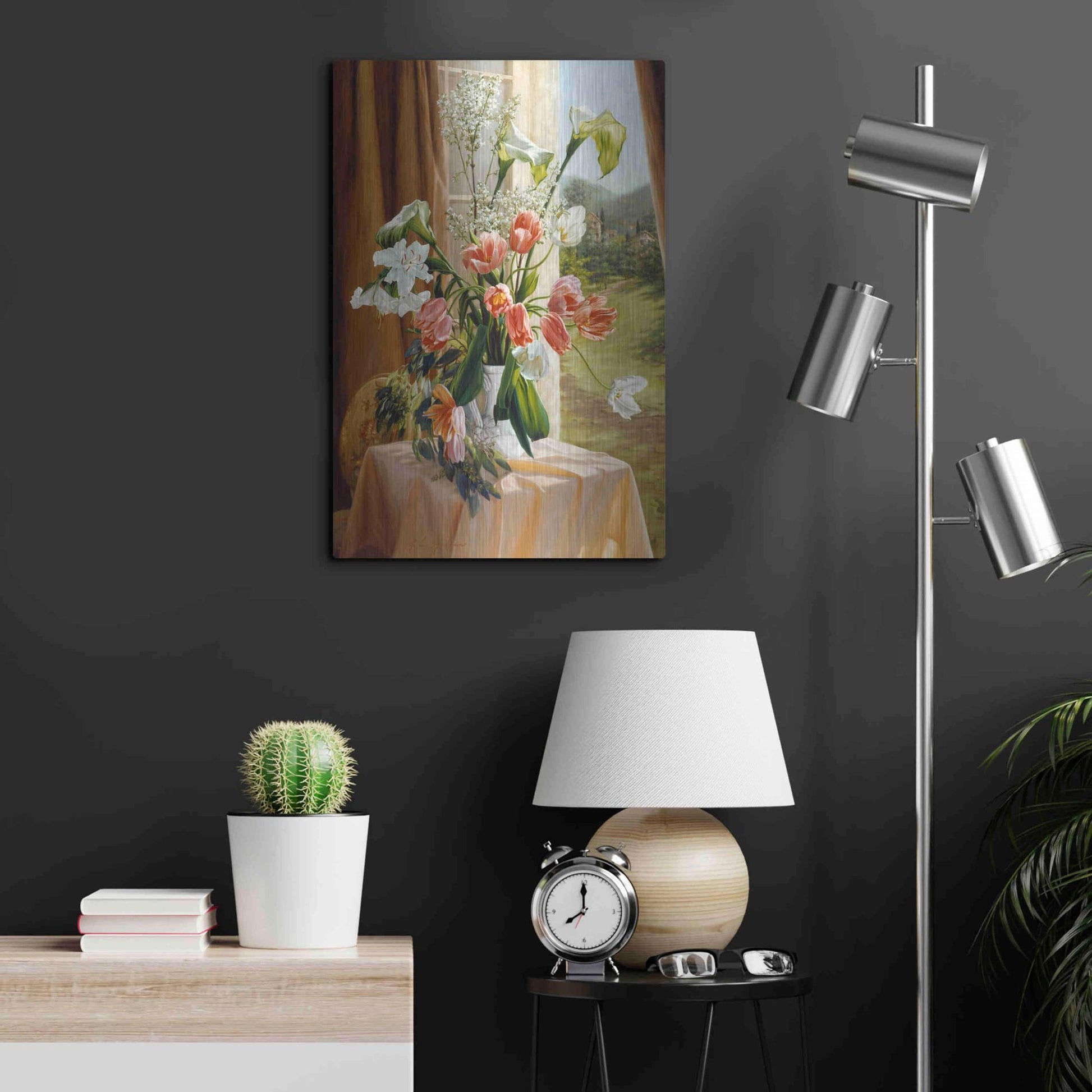 Luxe Metal Art 'By The Window' by Robin Anderson, Metal Wall Art,16x24