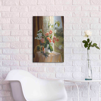 Luxe Metal Art 'By The Window' by Robin Anderson, Metal Wall Art,16x24