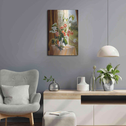 Luxe Metal Art 'By The Window' by Robin Anderson, Metal Wall Art,16x24