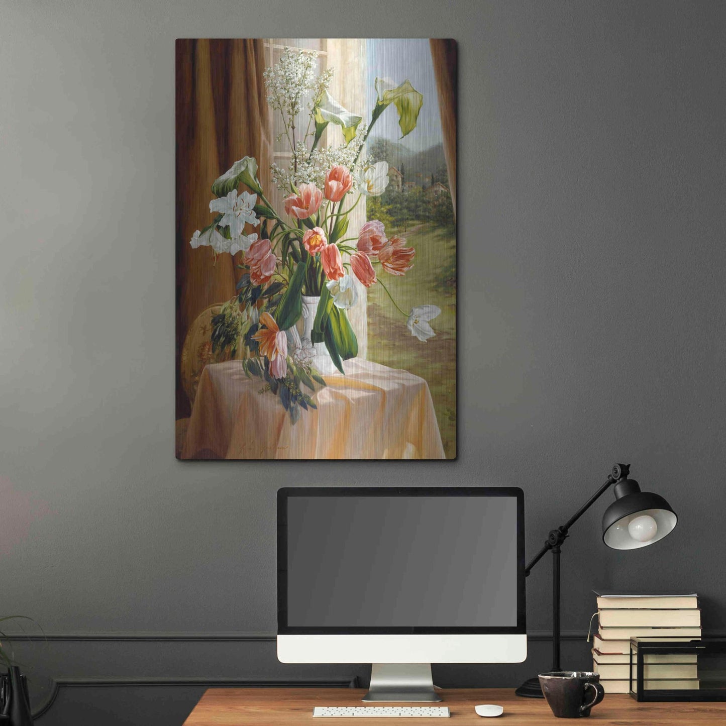 Luxe Metal Art 'By The Window' by Robin Anderson, Metal Wall Art,24x36