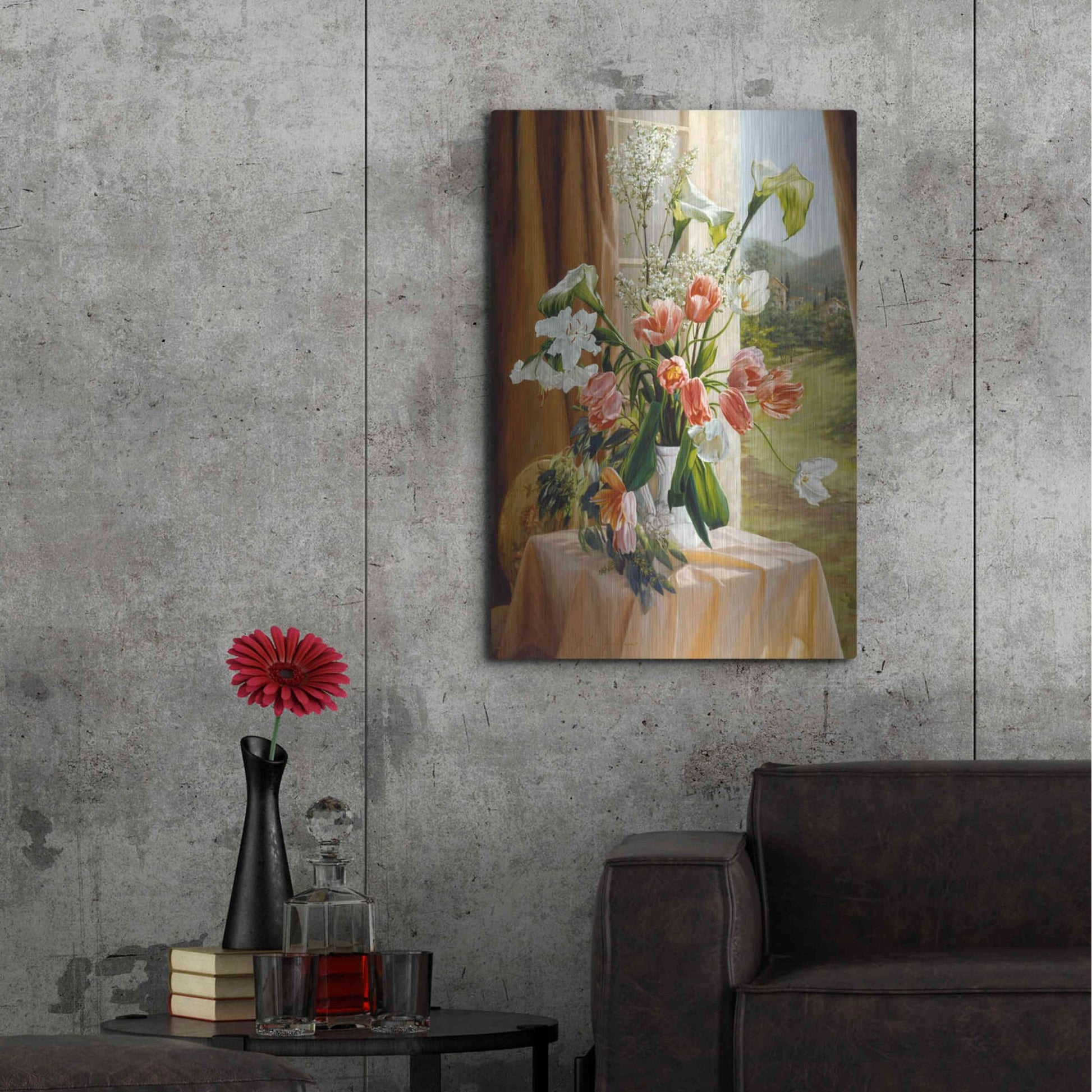 Luxe Metal Art 'By The Window' by Robin Anderson, Metal Wall Art,24x36