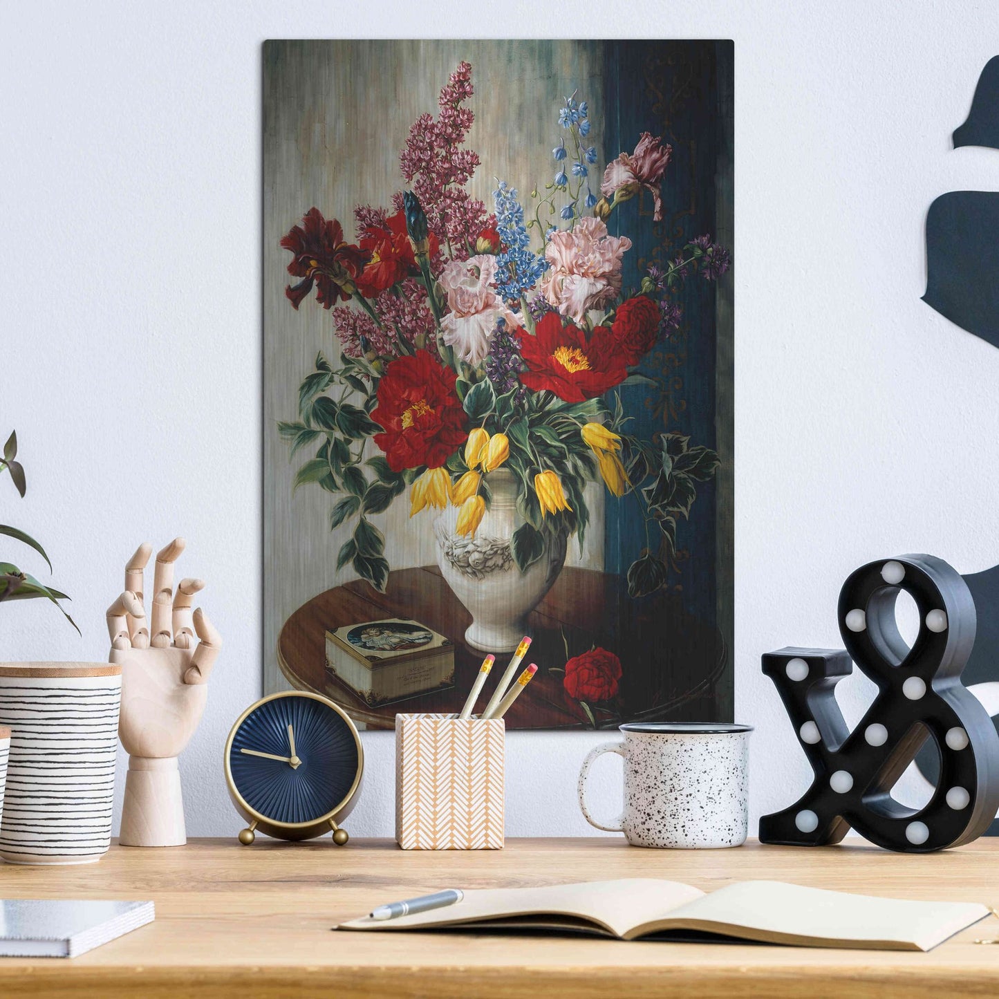 Luxe Metal Art 'Casa Maruja' by Robin Anderson, Metal Wall Art,12x16