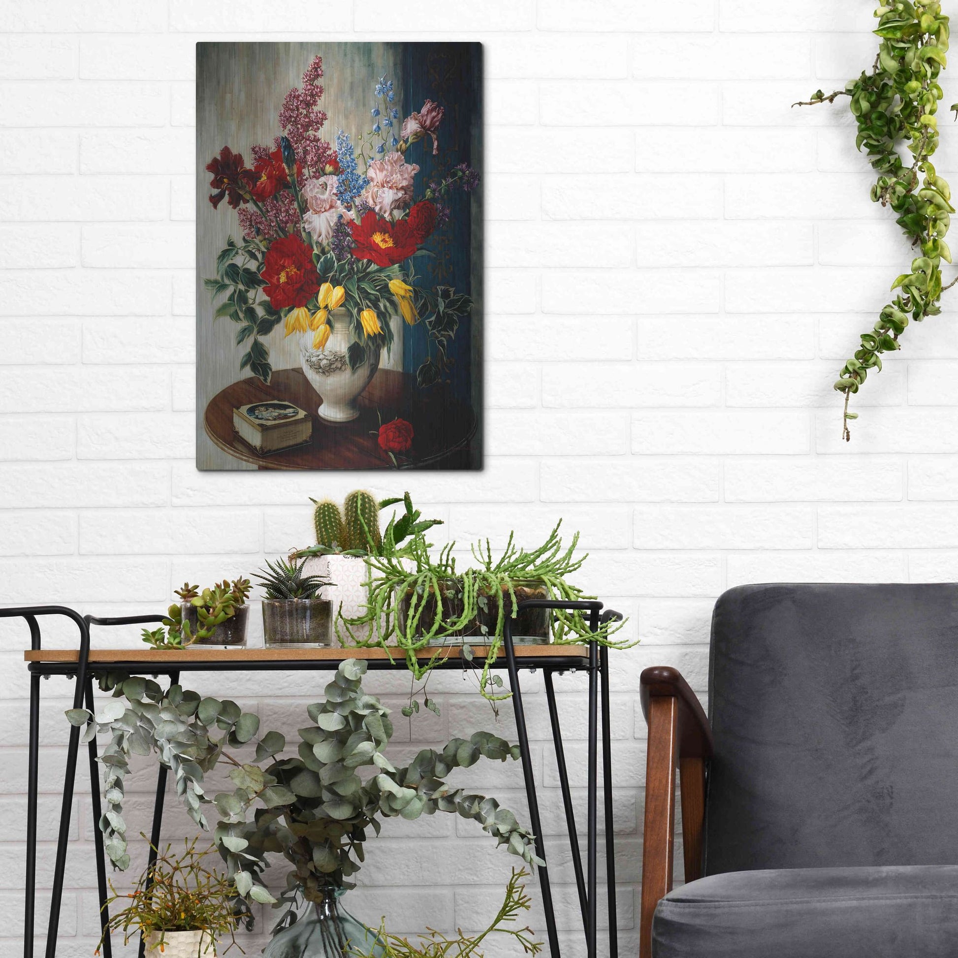 Luxe Metal Art 'Casa Maruja' by Robin Anderson, Metal Wall Art,12x16