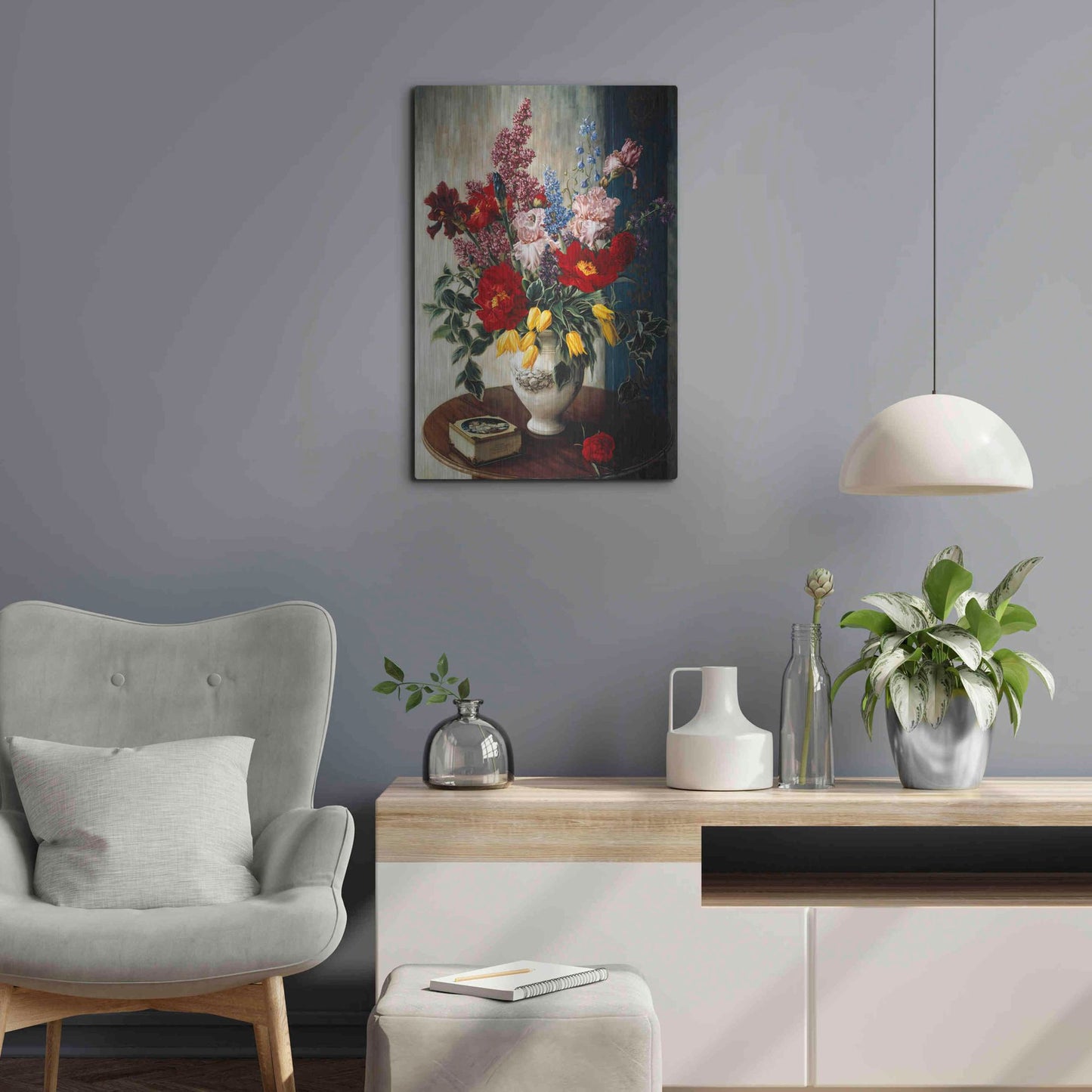 Luxe Metal Art 'Casa Maruja' by Robin Anderson, Metal Wall Art,16x24