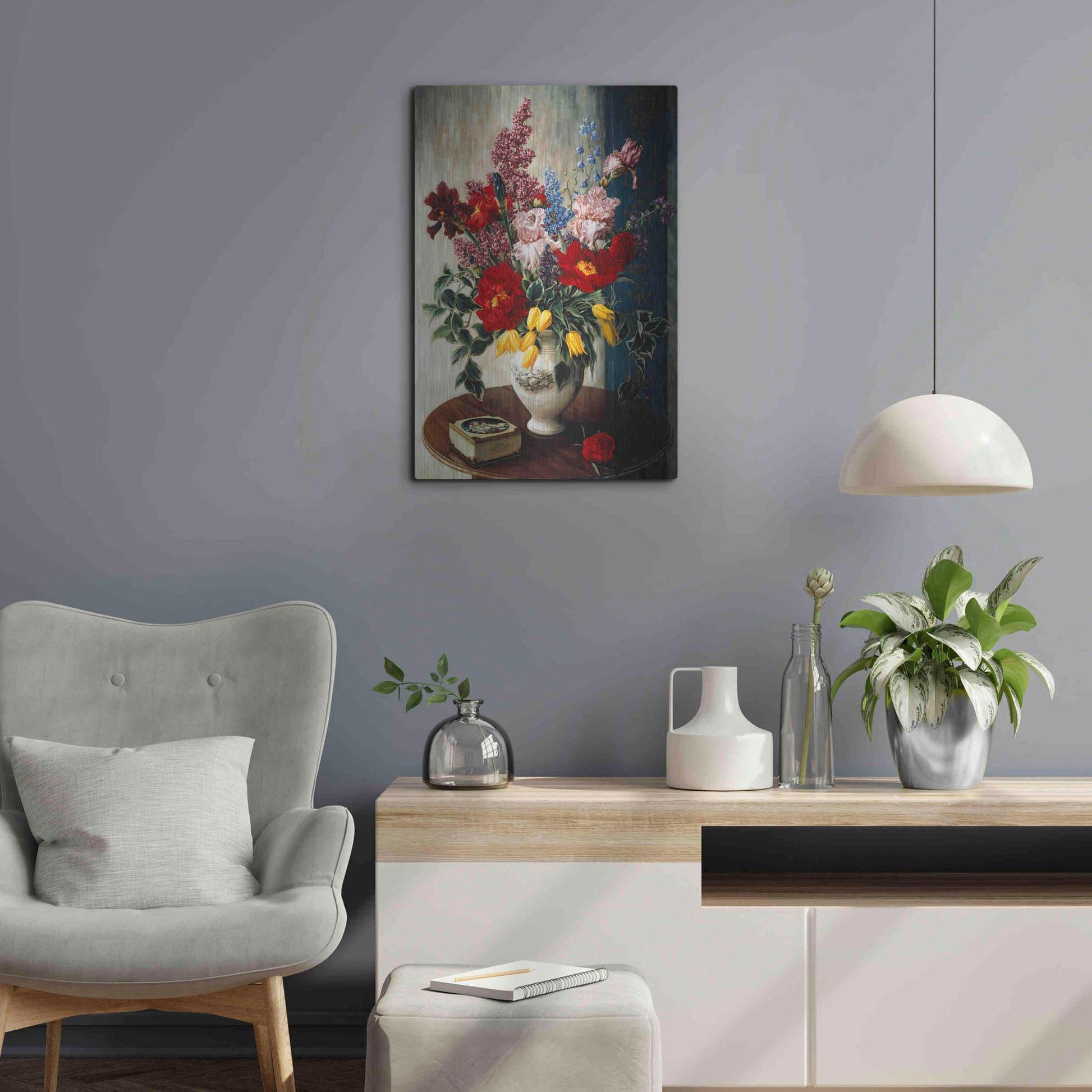 Luxe Metal Art 'Casa Maruja' by Robin Anderson, Metal Wall Art,16x24