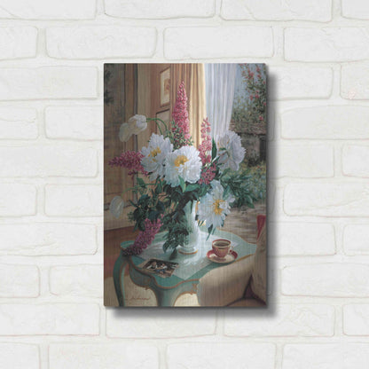 Luxe Metal Art 'Tea At Marguerites' by Robin Anderson, Metal Wall Art,12x16