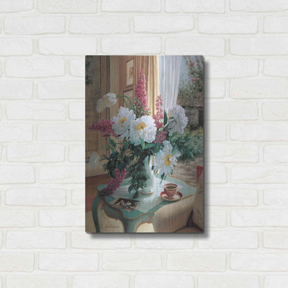 Luxe Metal Art 'Tea At Marguerites' by Robin Anderson, Metal Wall Art,16x24