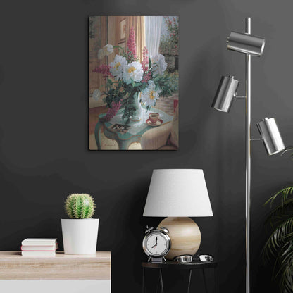 Luxe Metal Art 'Tea At Marguerites' by Robin Anderson, Metal Wall Art,16x24