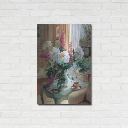 Luxe Metal Art 'Tea At Marguerites' by Robin Anderson, Metal Wall Art,24x36