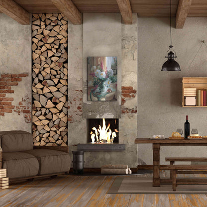 Luxe Metal Art 'Tea At Marguerites' by Robin Anderson, Metal Wall Art,24x36