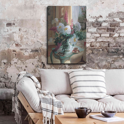 Luxe Metal Art 'Tea At Marguerites' by Robin Anderson, Metal Wall Art,24x36