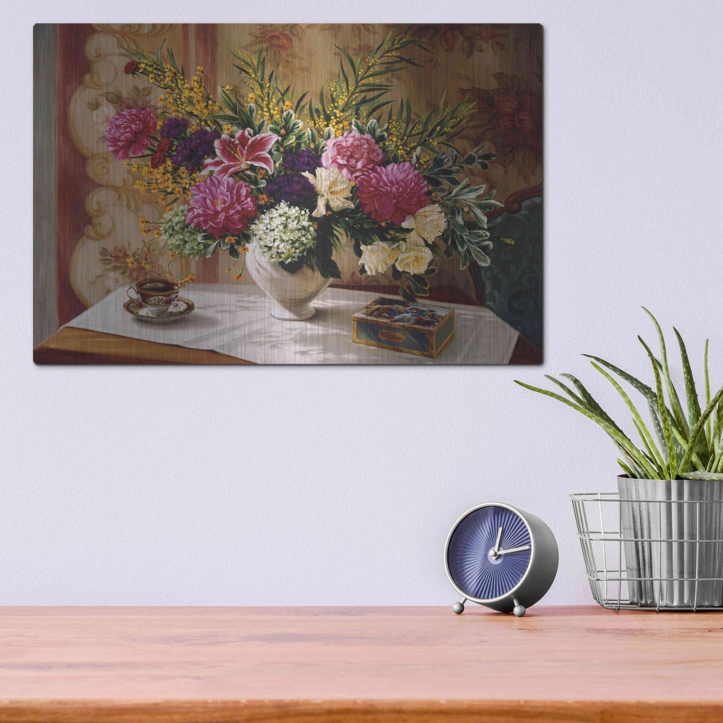 Luxe Metal Art 'Lu' by Robin Anderson, Metal Wall Art,16x12