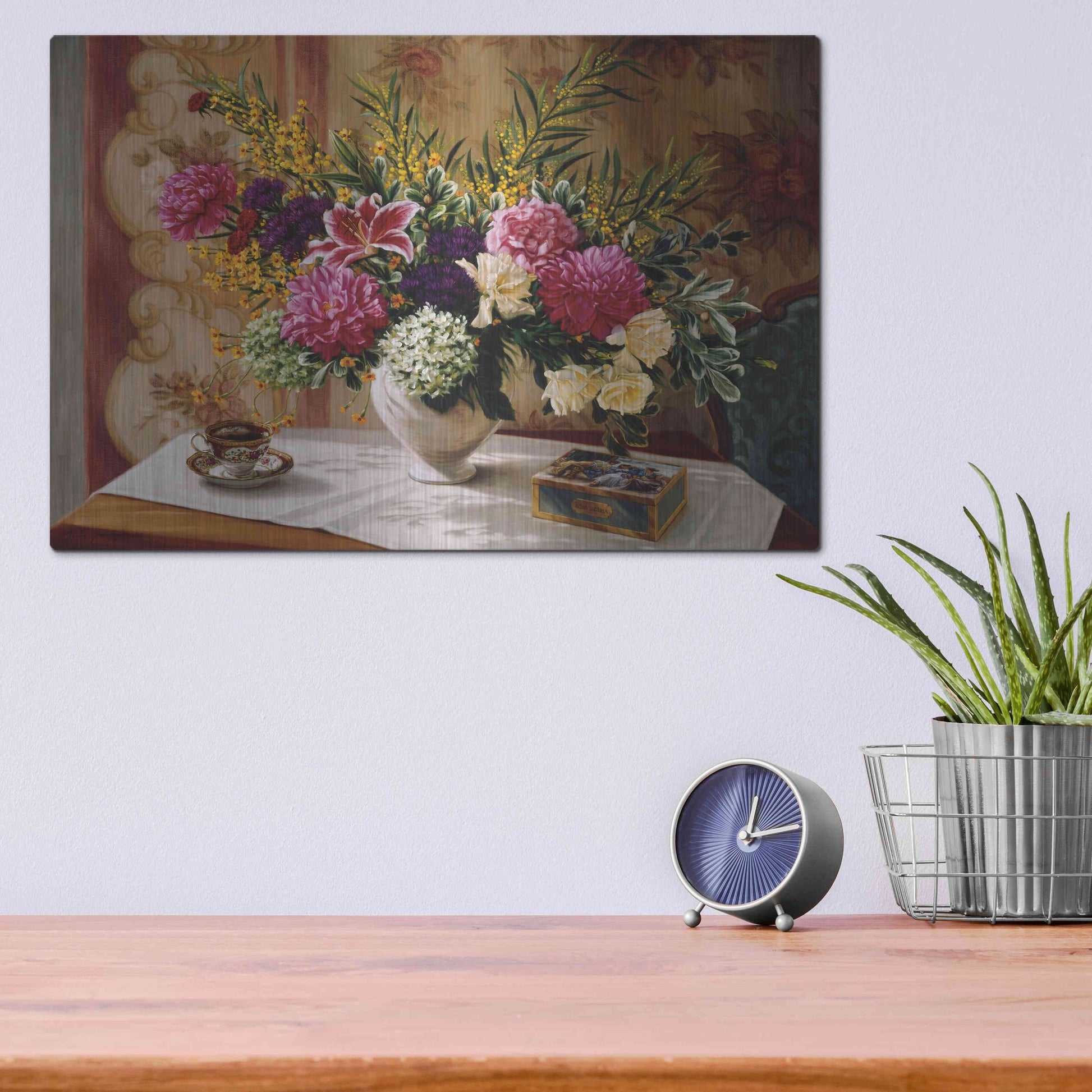 Luxe Metal Art 'Lu' by Robin Anderson, Metal Wall Art,16x12