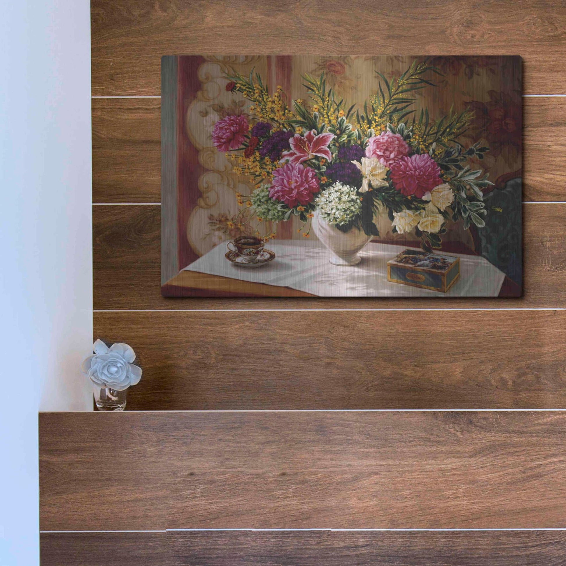 Luxe Metal Art 'Lu' by Robin Anderson, Metal Wall Art,16x12