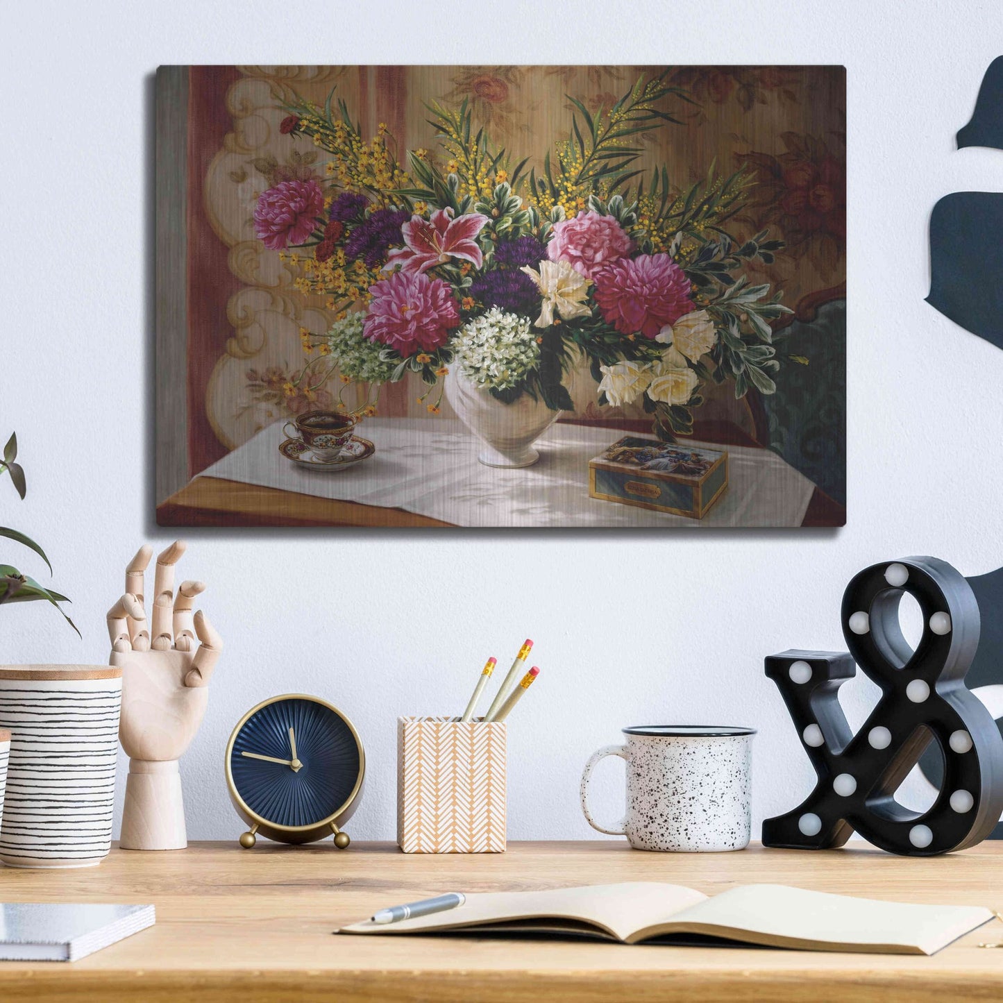 Luxe Metal Art 'Lu' by Robin Anderson, Metal Wall Art,16x12