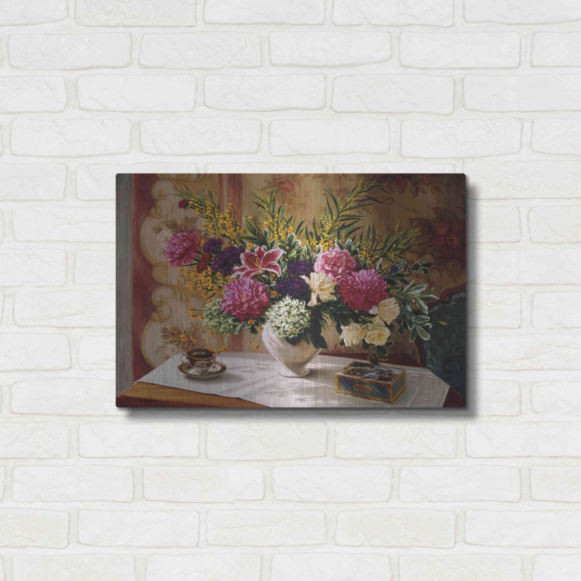 Luxe Metal Art 'Lu' by Robin Anderson, Metal Wall Art,24x16