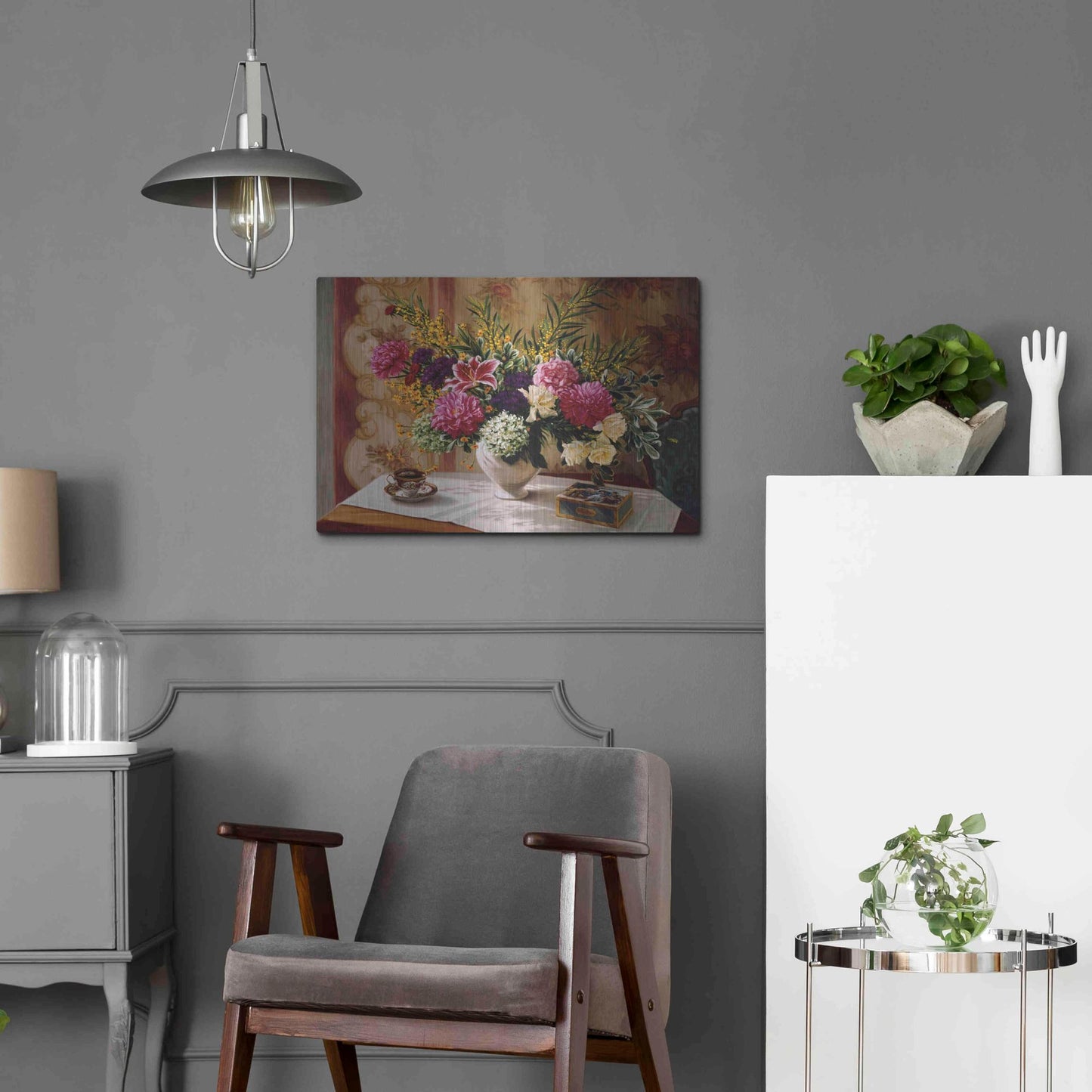 Luxe Metal Art 'Lu' by Robin Anderson, Metal Wall Art,24x16