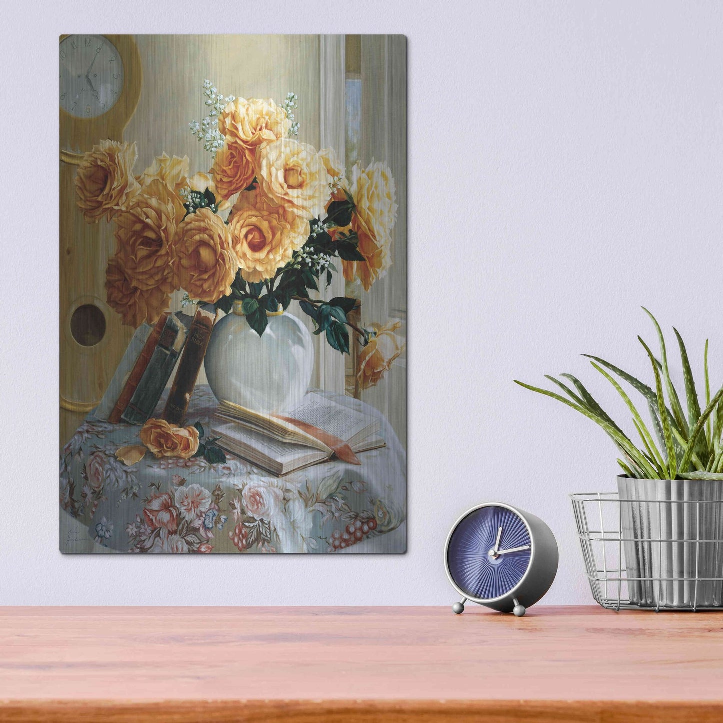 Luxe Metal Art 'Five-O-Five' by Robin Anderson, Metal Wall Art,12x16