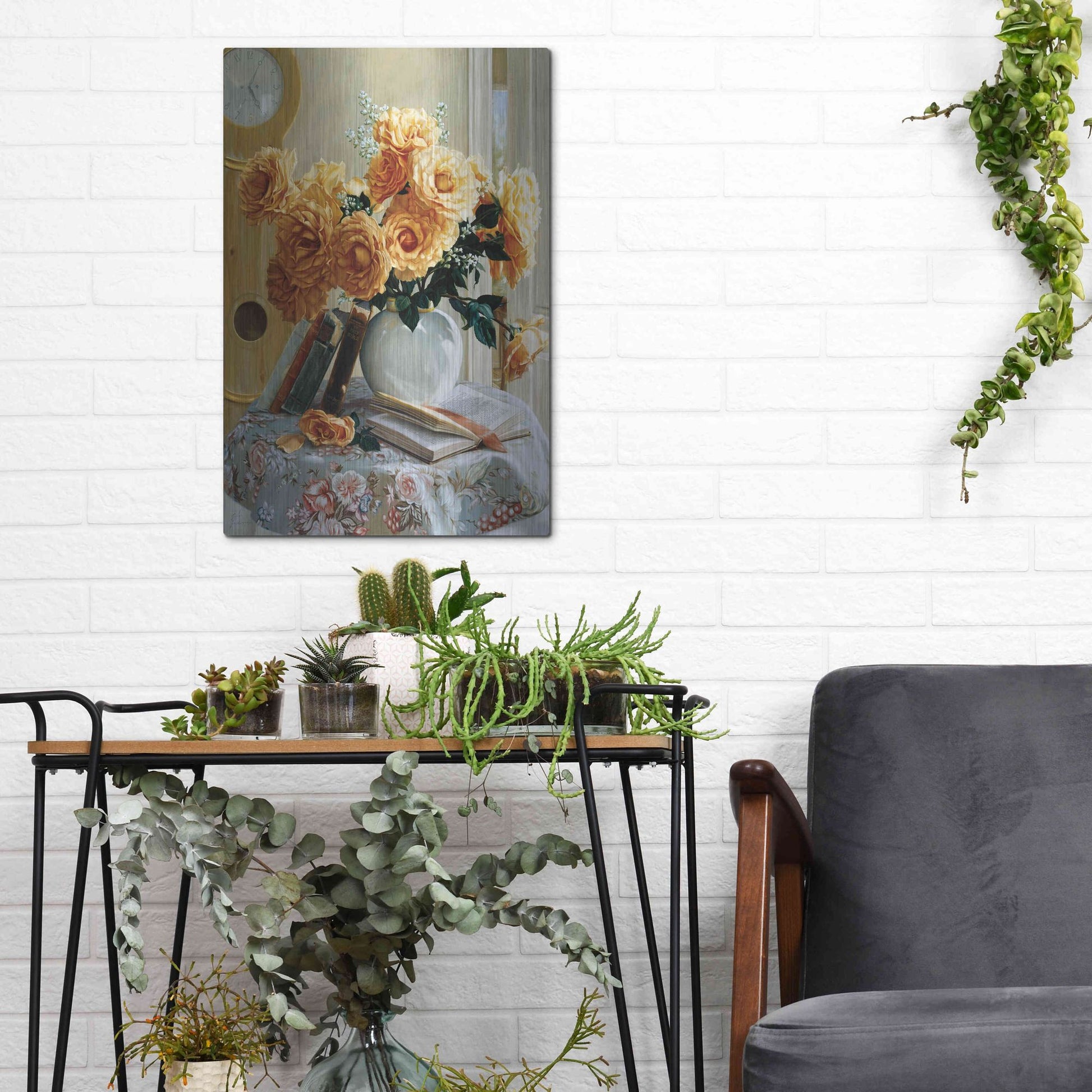 Luxe Metal Art 'Five-O-Five' by Robin Anderson, Metal Wall Art,12x16