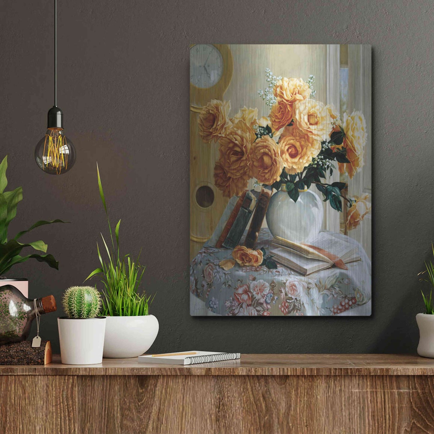 Luxe Metal Art 'Five-O-Five' by Robin Anderson, Metal Wall Art,12x16