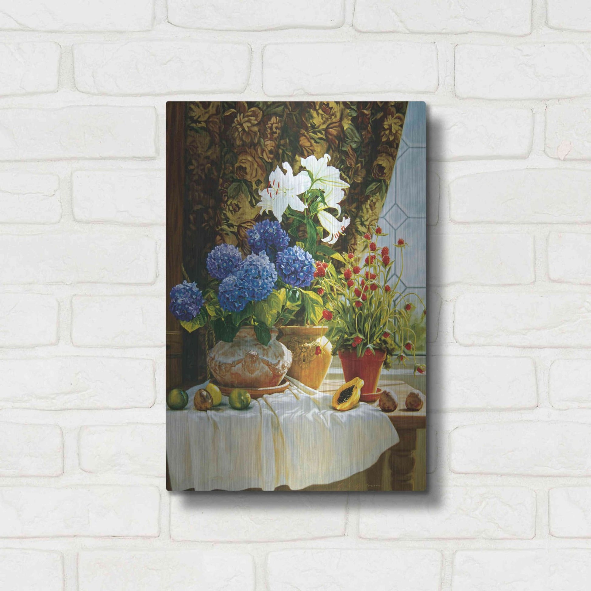 Luxe Metal Art ' Summer garden' by Robin Anderson, Metal Wall Art,12x16