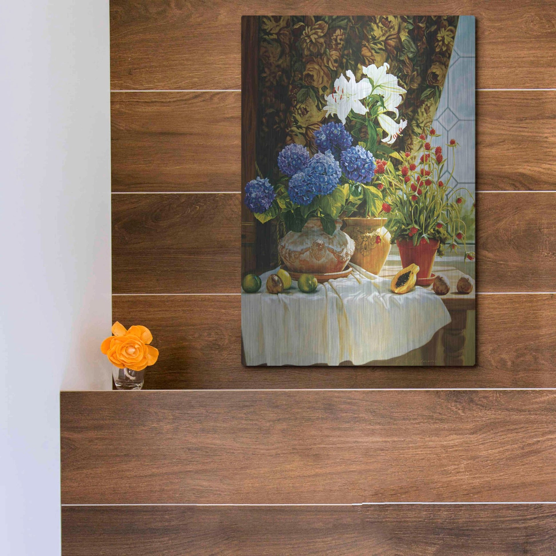 Luxe Metal Art ' Summer garden' by Robin Anderson, Metal Wall Art,12x16