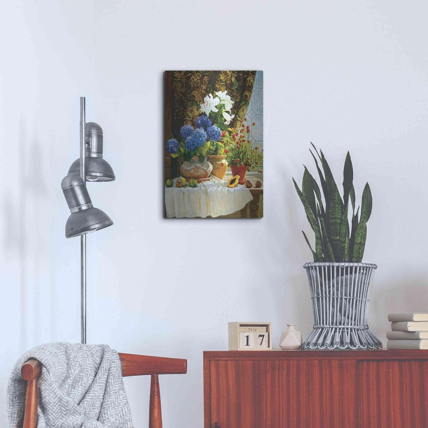 Luxe Metal Art ' Summer garden' by Robin Anderson, Metal Wall Art,16x24