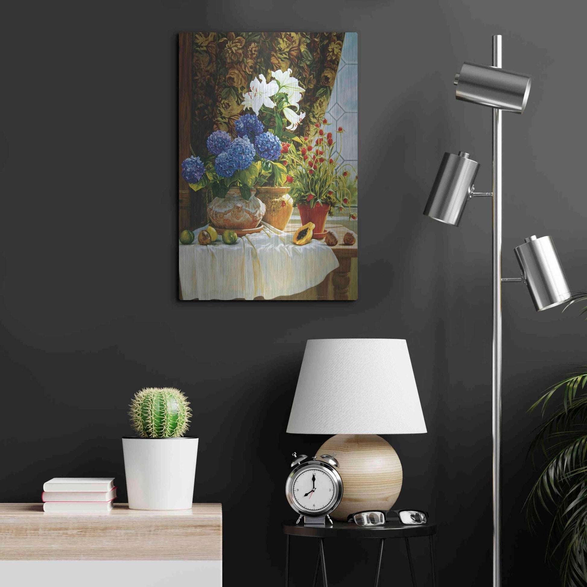 Luxe Metal Art ' Summer garden' by Robin Anderson, Metal Wall Art,16x24