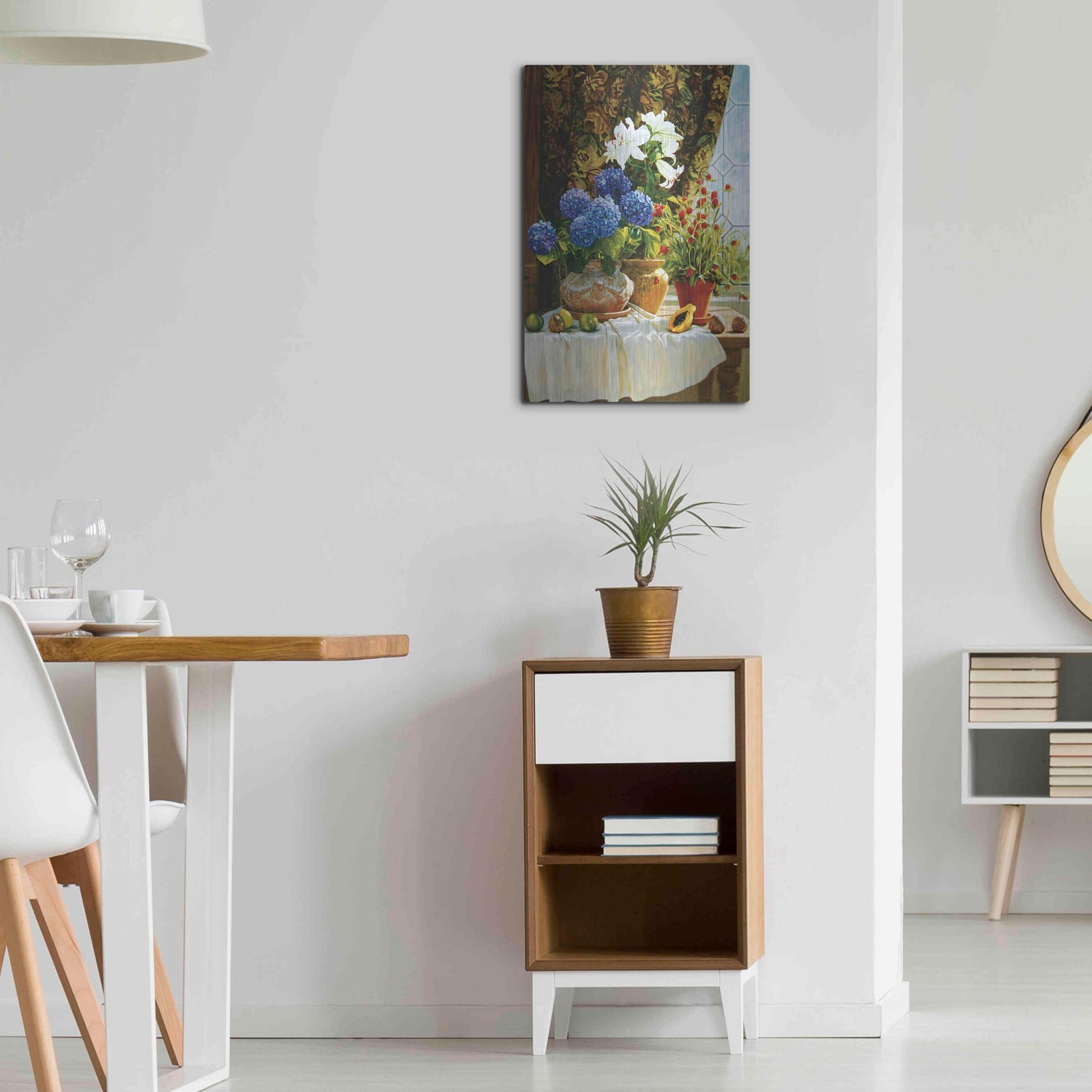 Luxe Metal Art ' Summer garden' by Robin Anderson, Metal Wall Art,16x24