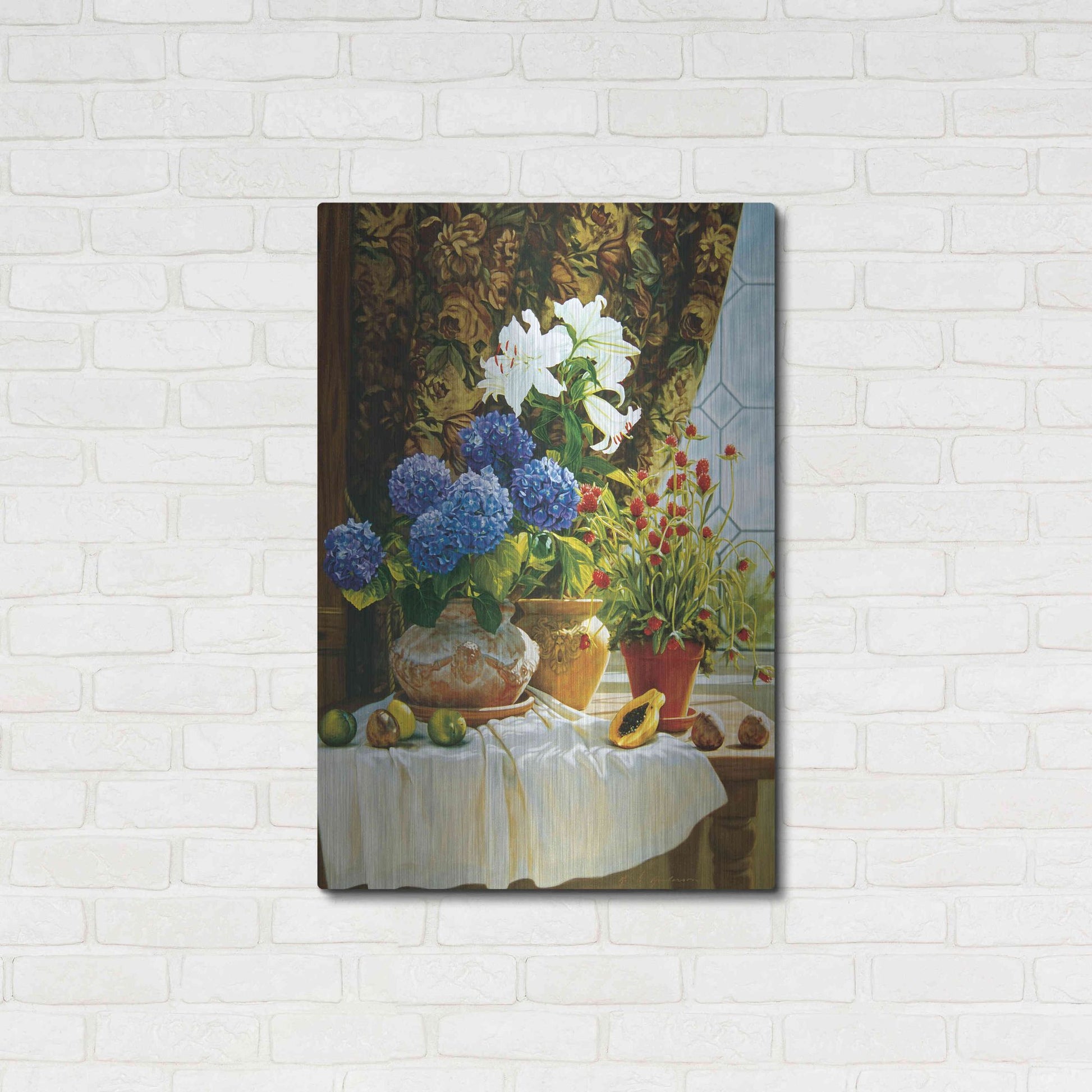 Luxe Metal Art ' Summer garden' by Robin Anderson, Metal Wall Art,24x36