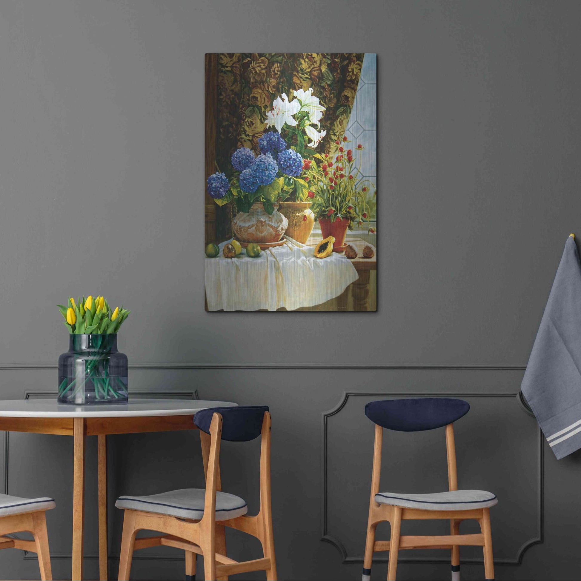 Luxe Metal Art ' Summer garden' by Robin Anderson, Metal Wall Art,24x36