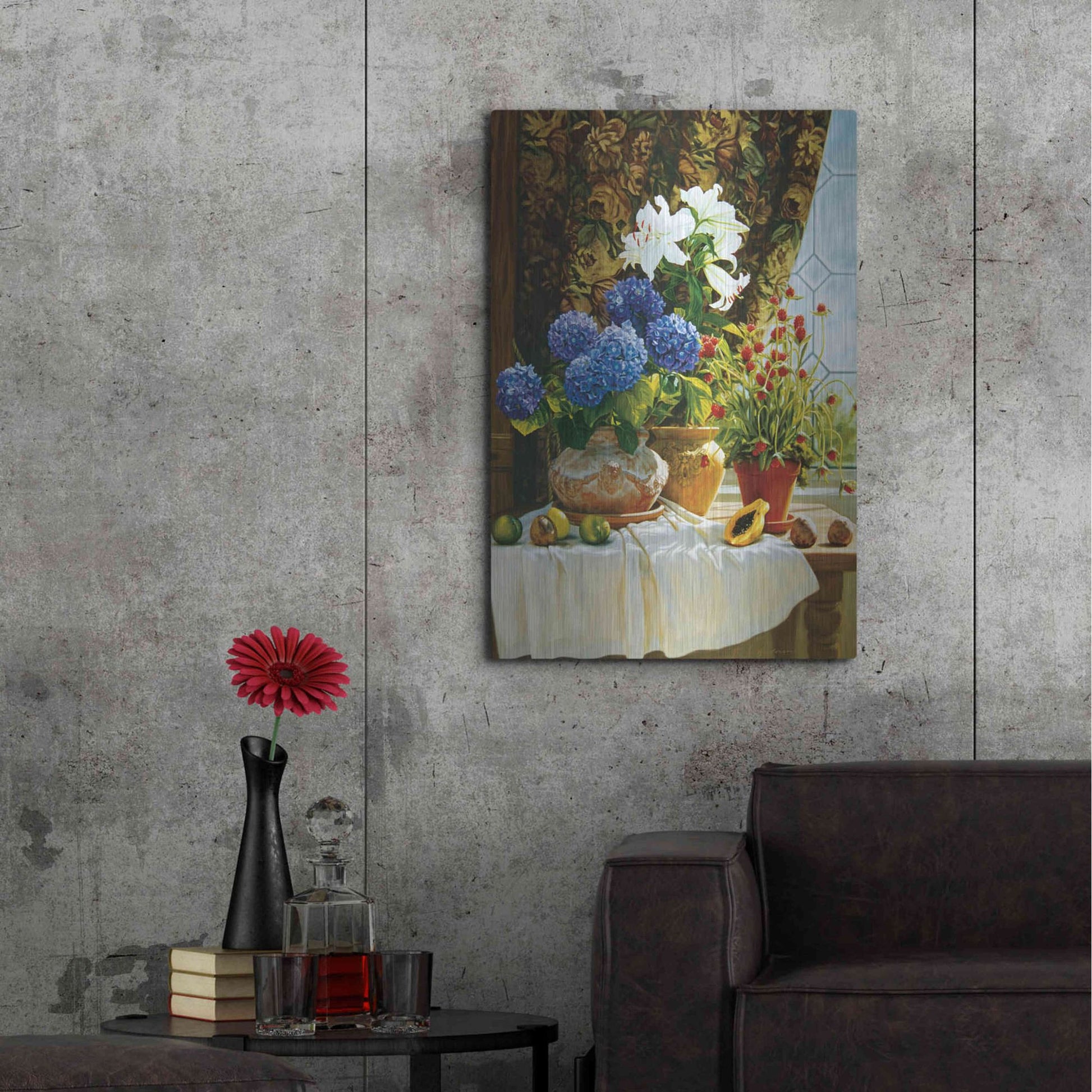 Luxe Metal Art ' Summer garden' by Robin Anderson, Metal Wall Art,24x36