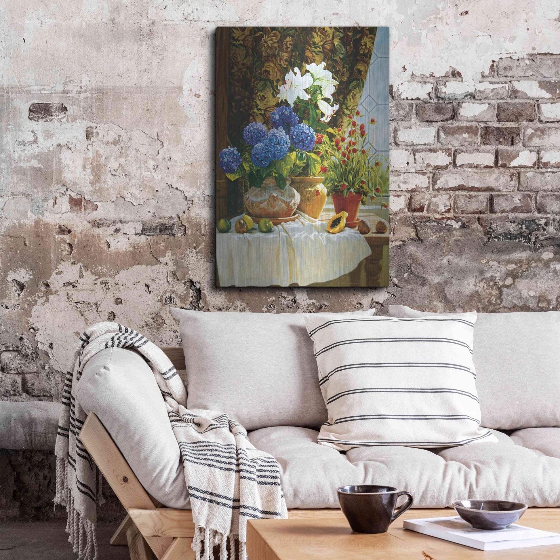 Luxe Metal Art ' Summer garden' by Robin Anderson, Metal Wall Art,24x36