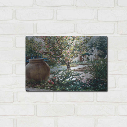 Luxe Metal Art 'The Cottage' by Robin Anderson, Metal Wall Art,16x12