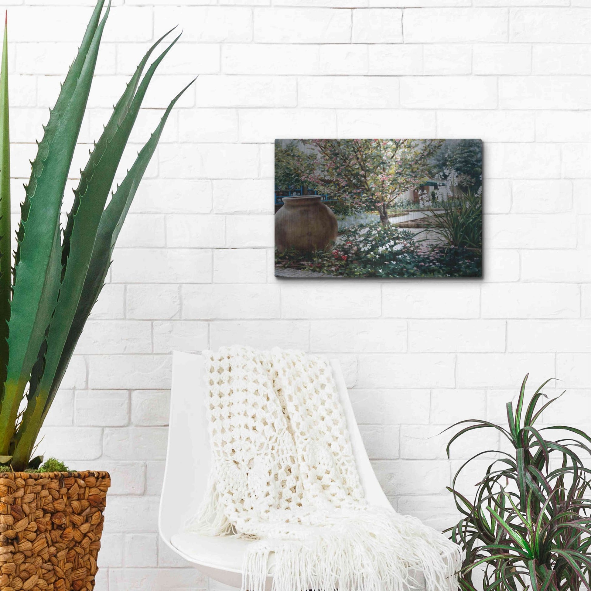 Luxe Metal Art 'The Cottage' by Robin Anderson, Metal Wall Art,16x12