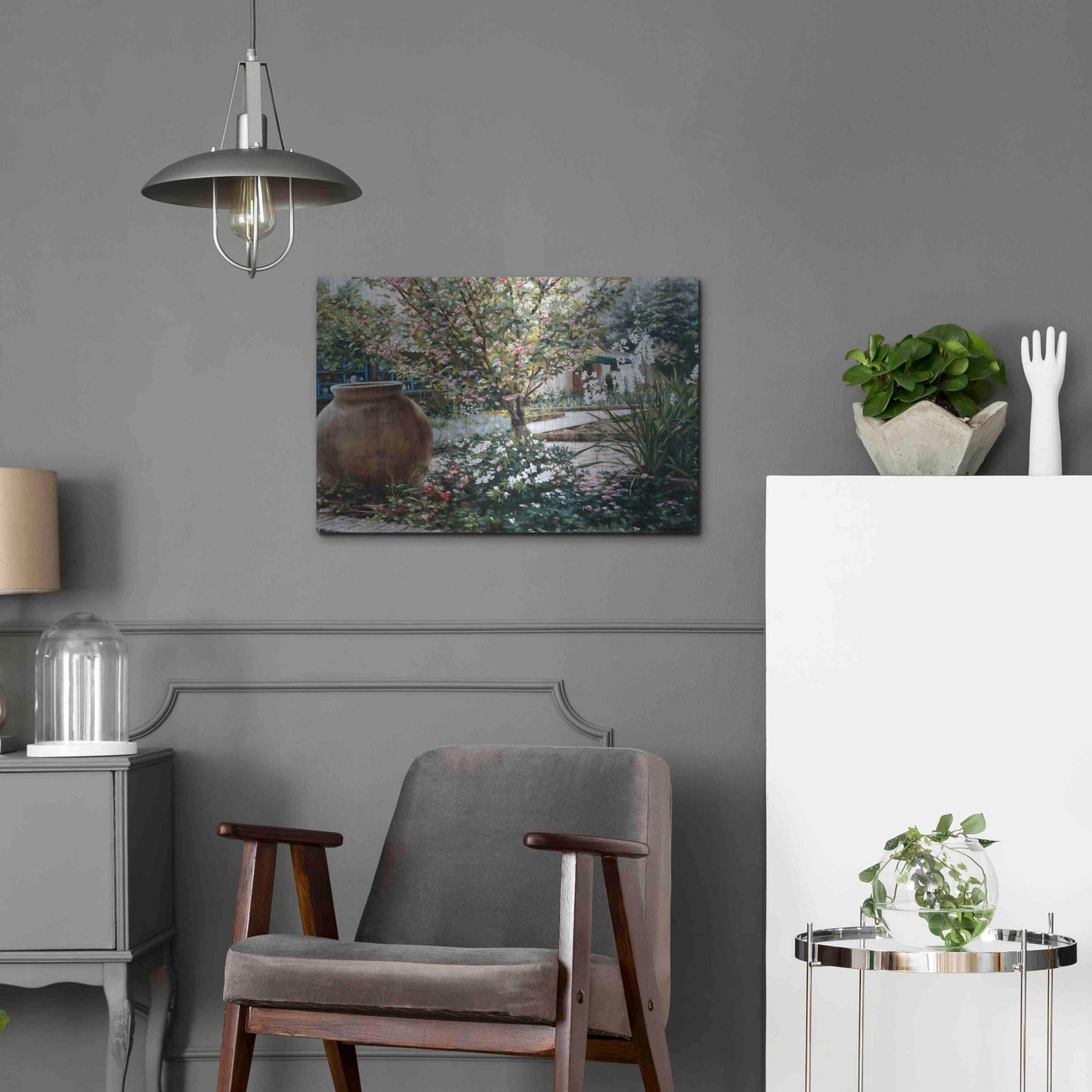 Luxe Metal Art 'The Cottage' by Robin Anderson, Metal Wall Art,24x16