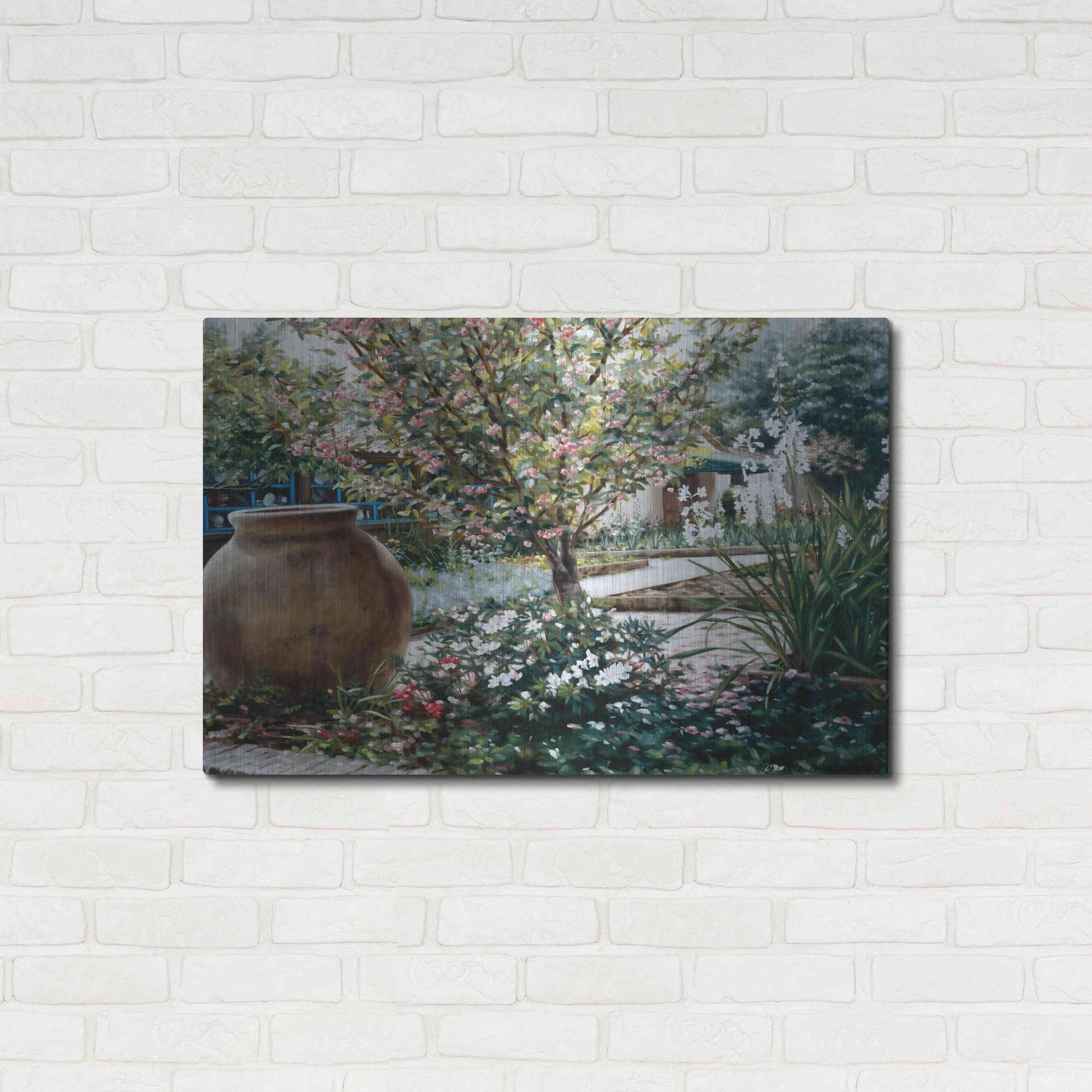 Luxe Metal Art 'The Cottage' by Robin Anderson, Metal Wall Art,36x24