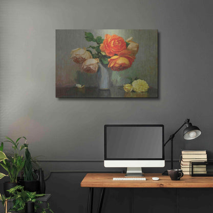 Luxe Metal Art 'Floral Bouquet' by Robin Anderson, Metal Wall Art,36x24