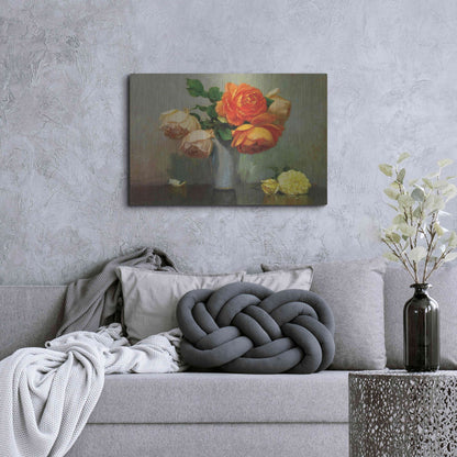 Luxe Metal Art 'Floral Bouquet' by Robin Anderson, Metal Wall Art,36x24