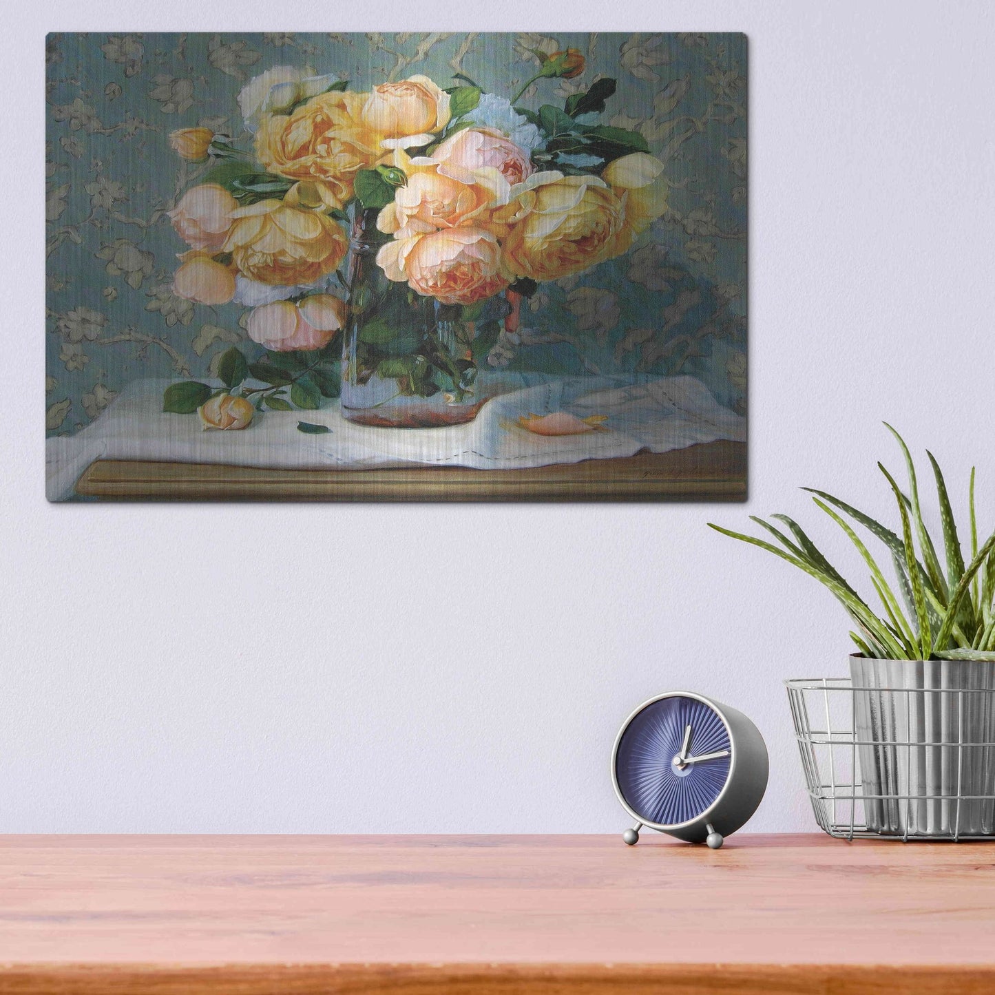 Luxe Metal Art 'Sherrie' by Robin Anderson, Metal Wall Art,16x12