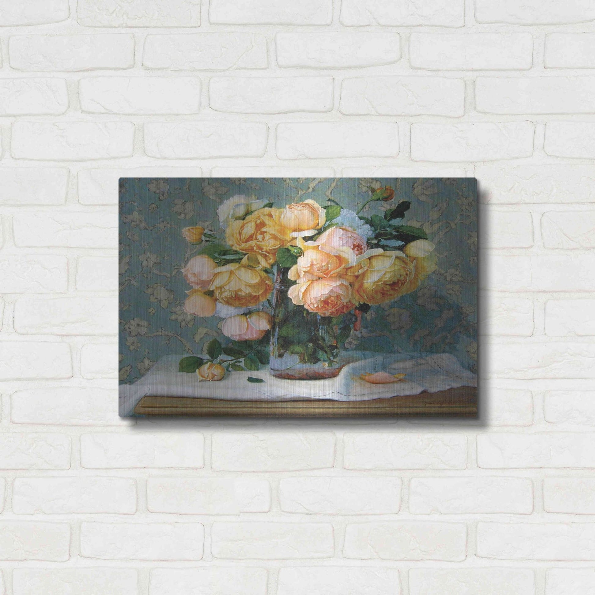 Luxe Metal Art 'Sherrie' by Robin Anderson, Metal Wall Art,24x16