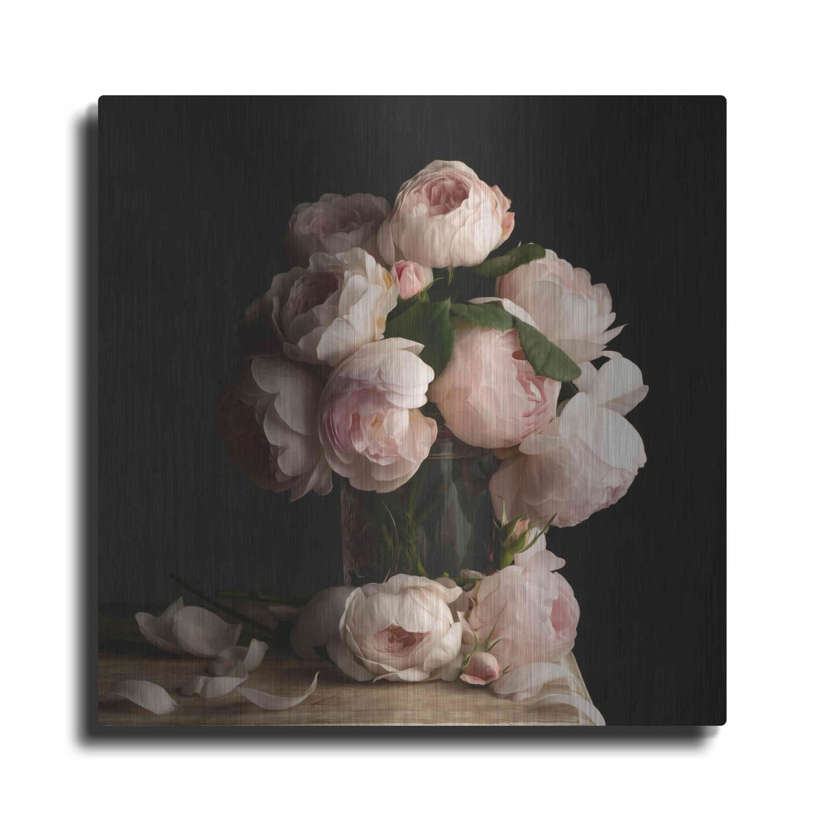 'Smitten by Roses Dark' by Leah McLean – Metal Wall Art