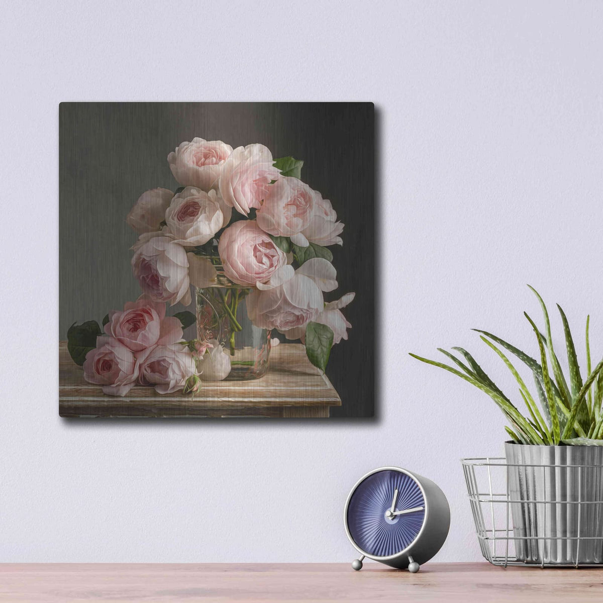 'Rosetopia' by Leah McLean – Metal Wall Art, 12x12 room view