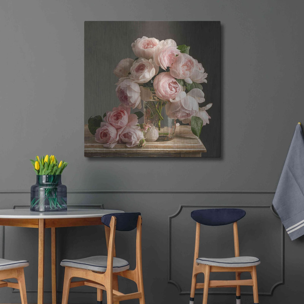 'Rosetopia' by Leah McLean – Metal Wall Art, 36x36 room view