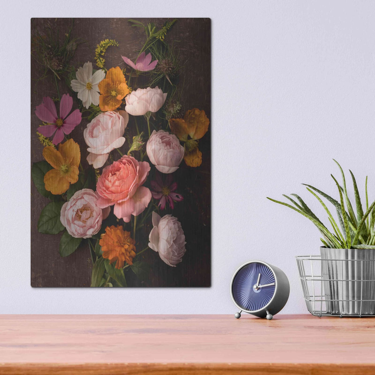 'A Pocket Full of Posies' by Leah McLean – Metal Wall Art, 12x16 room view