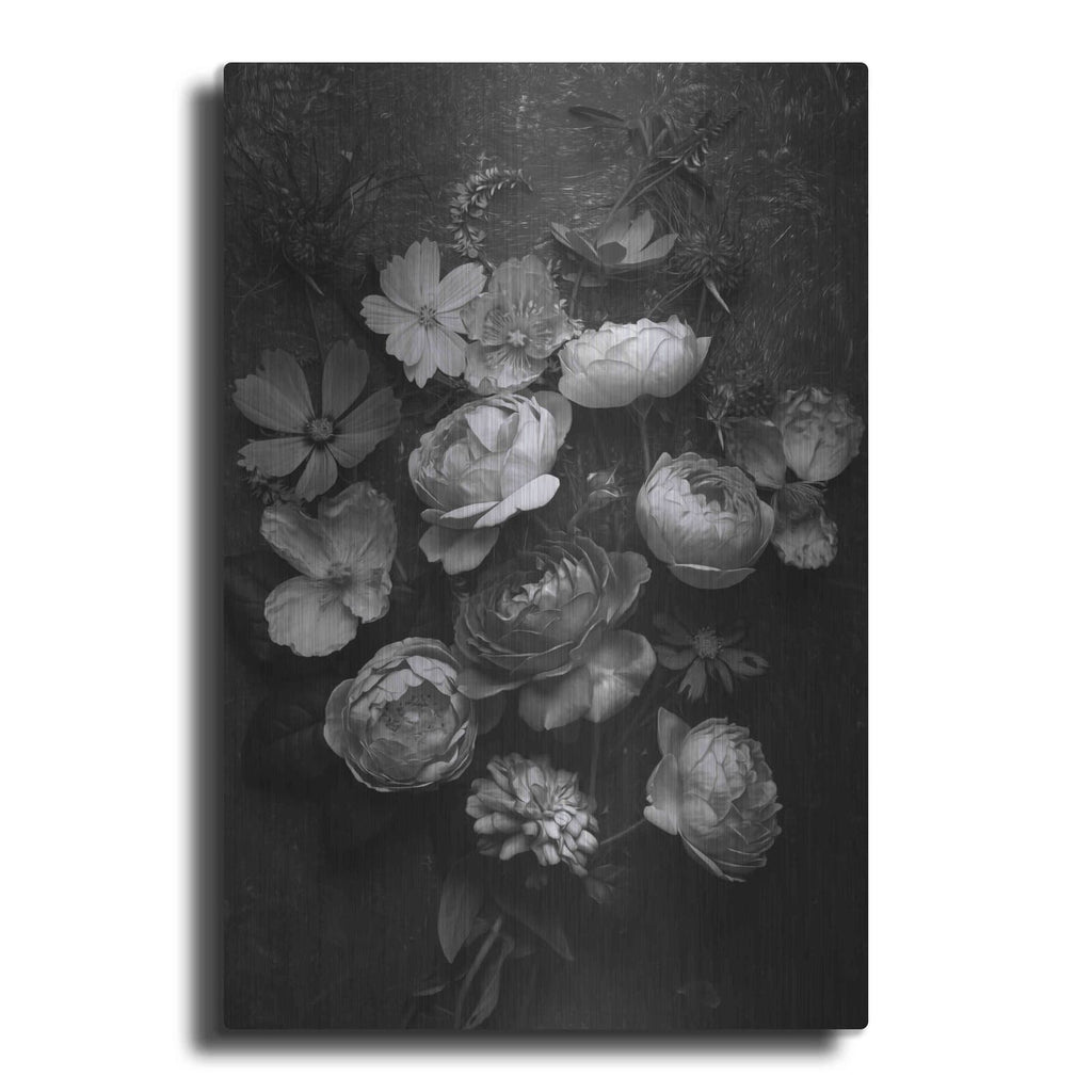 'A Monochrome Pocket Full of Posies' by Leah McLean – Metal Wall Art
